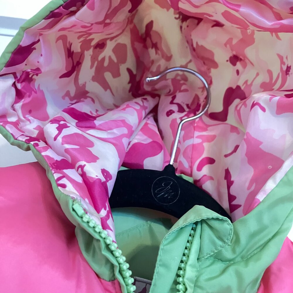 London Fog Girls sz. 5 Green and Pink Winter Coat - Picture 3 of 8